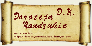Doroteja Mandžukić vizit kartica